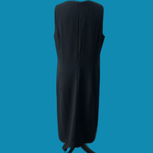 Vintage Depeche Dress Women's Size 16 Color Black Lined Yves Cossette Mode - Picture 2 of 12